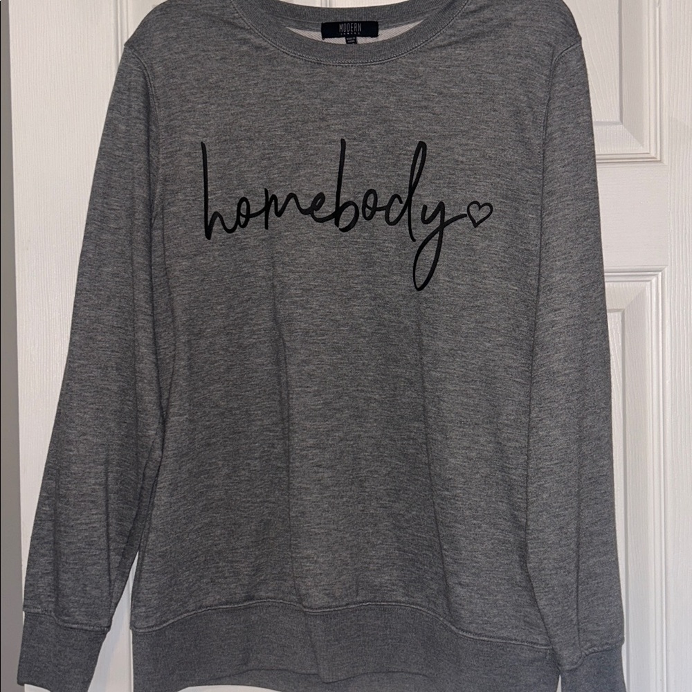 Gray 'Homebody' Sweatshirt Size M